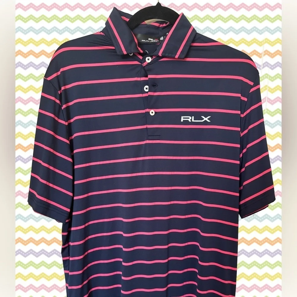 Ralph Lauren Blue and Pink Striped Polo Shirt